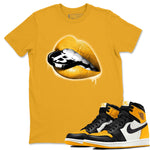Jordan 1 Yellow Toe Sneaker Match Tees Lips Coin Sneaker Tees Jordan 1 Yellow Toe Sneaker Release Tees Unisex Shirts