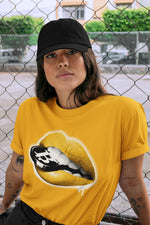 Jordan 1 Yellow Toe Sneaker Match Tees Lips Coin Sneaker Tees Jordan 1 Yellow Toe Sneaker Release Tees Unisex Shirts