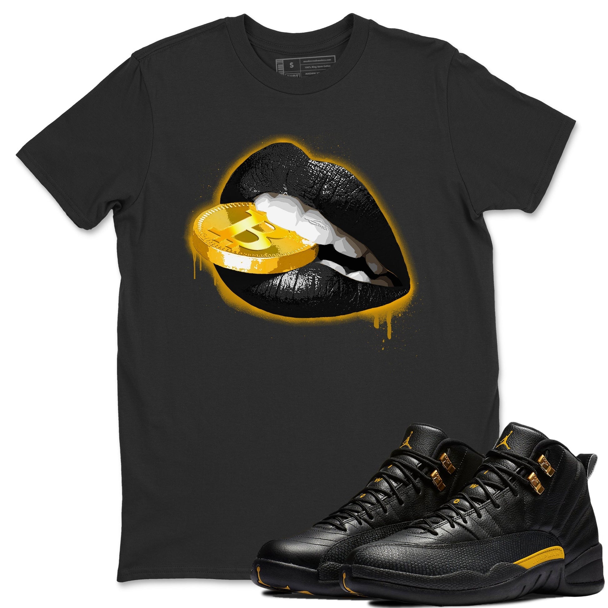 Jordan 12 Black Taxi Sneaker Match Tees Lips Coin Sneaker Tees Jordan 12 Black Taxi Sneaker Release Tees Unisex Shirts