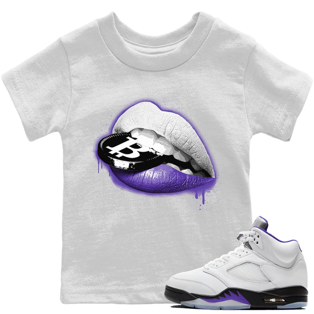 Jordan 5 Concord Sneaker Match Tees Lips Coin Sneaker Tees Jordan 5 Concord Sneaker Release Tees Kids Shirts