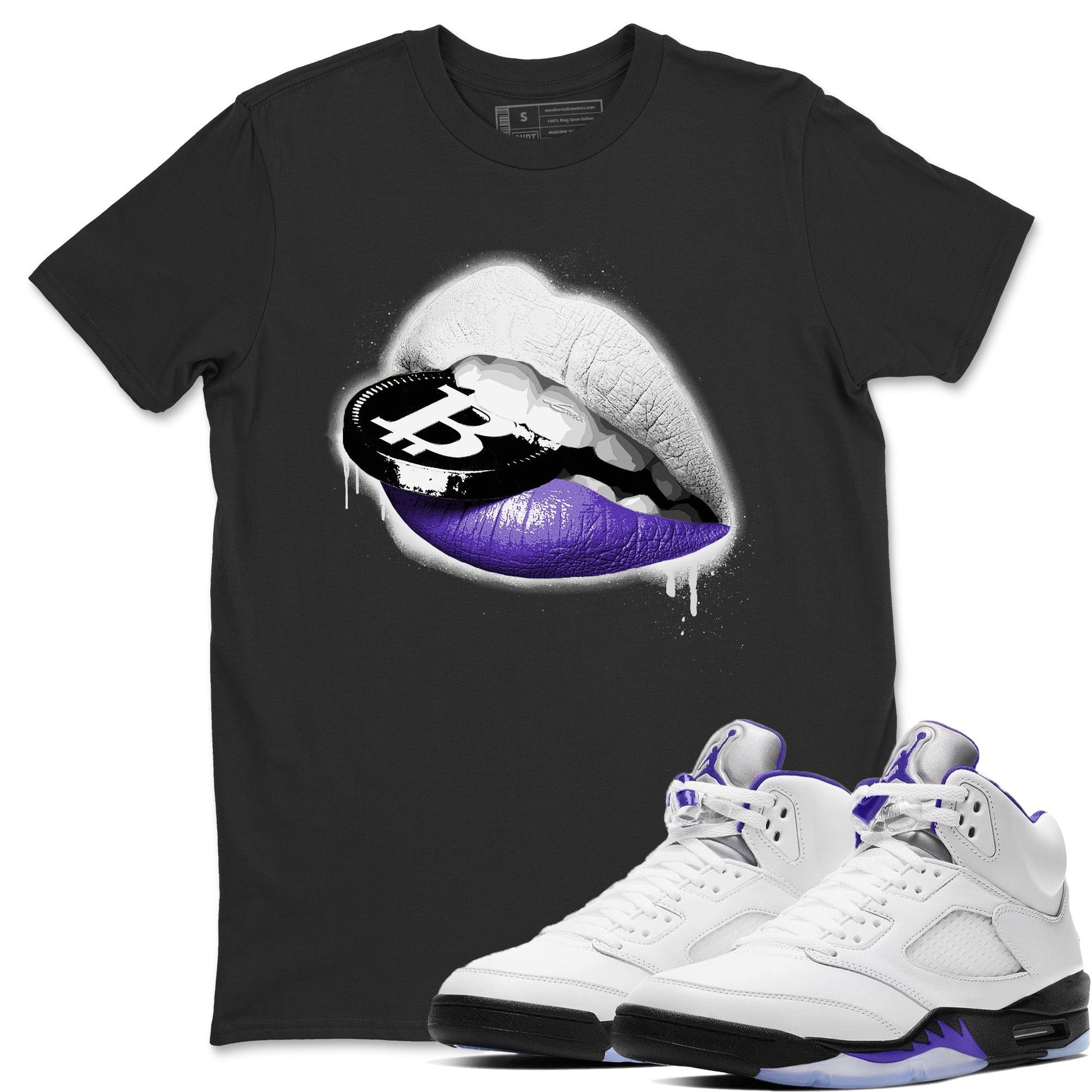 Jordan 5 Concord Sneaker Match Tees Lips Coin Sneaker Tees Jordan 5 Concord Sneaker Release Tees Unisex Shirts