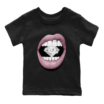 Air Jordan 1 Mauve shirt to match jordans Lips Diamond sneaker tees AJ1 High OG Mauve SNRT Sneaker Release Tees Crew Neck T-ShirtBaby Toddler Black 2 T-Shirt