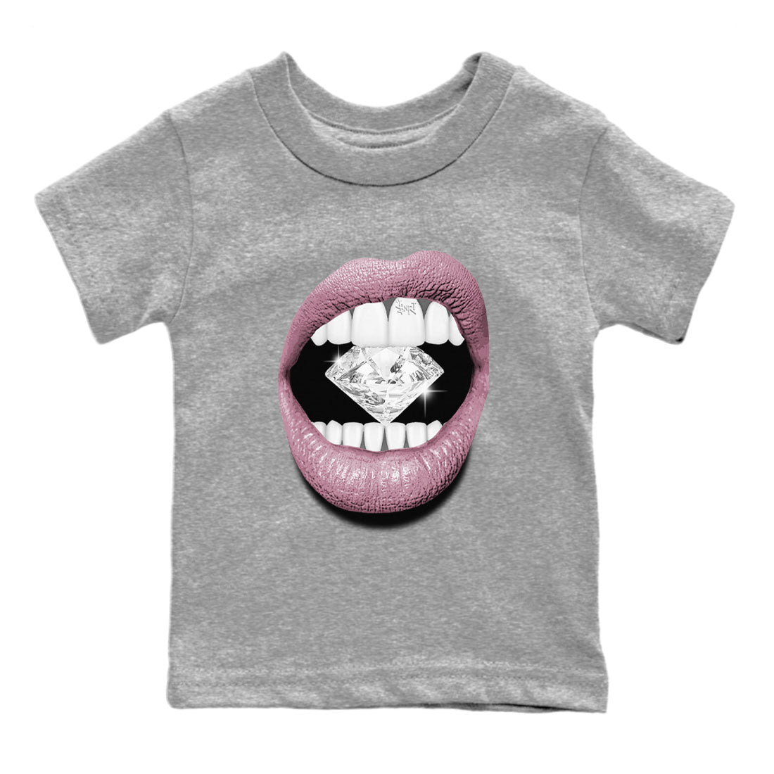 Air Jordan 1 Mauve shirt to match jordans Lips Diamond sneaker tees AJ1 High OG Mauve SNRT Sneaker Release Tees Crew Neck T-ShirtBaby Toddler Heather Grey 2 T-Shirt