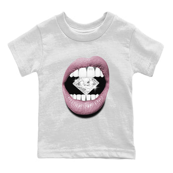 Air Jordan 1 Mauve shirt to match jordans Lips Diamond sneaker tees AJ1 High OG Mauve SNRT Sneaker Release Tees Crew Neck T-ShirtBaby Toddler White 2 T-Shirt