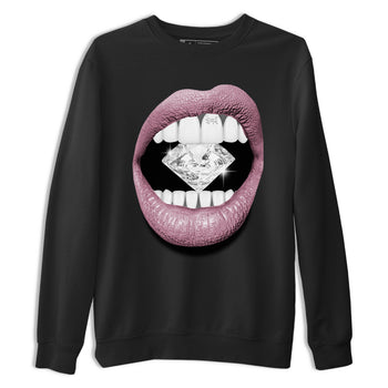 Air Jordan 1 Mauve shirt to match jordans Lips Diamond sneaker tees AJ1 High OG Mauve SNRT Sneaker Release Tees Crew Neck T-ShirtUnisex Black 2 T-Shirt