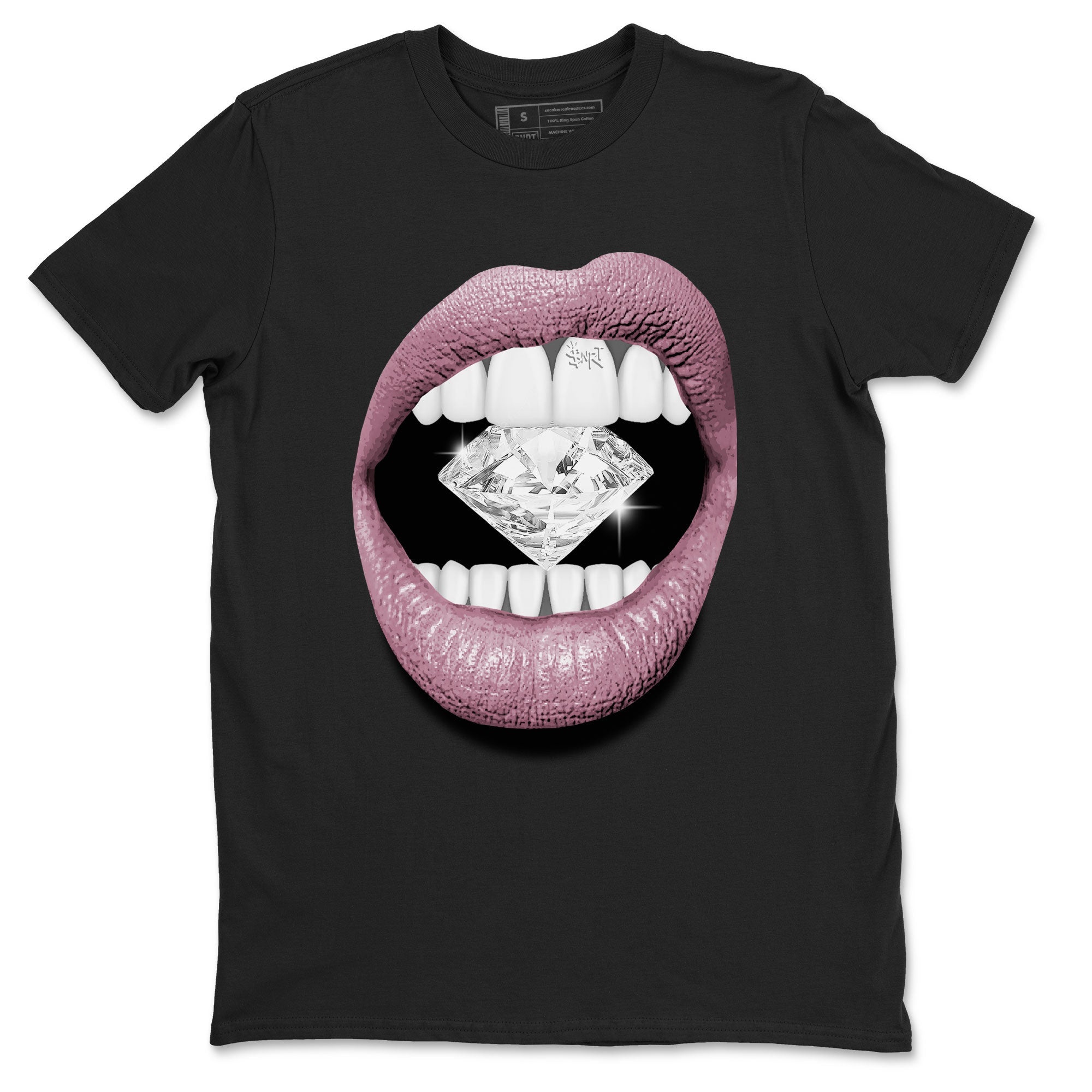 Air Jordan 1 Mauve shirt to match jordans Lips Diamond sneaker tees AJ1 High OG Mauve SNRT Sneaker Release Tees Crew Neck T-ShirtUnisex Black 2 T-Shirt