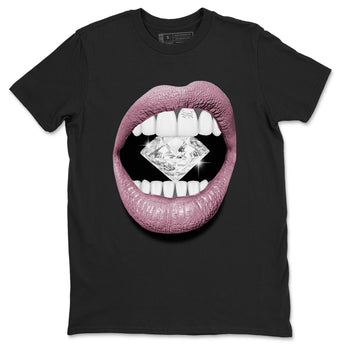 Air Jordan 1 Mauve shirt to match jordans Lips Diamond sneaker tees AJ1 High OG Mauve SNRT Sneaker Release Tees Crew Neck T-ShirtUnisex Black 2 T-Shirt
