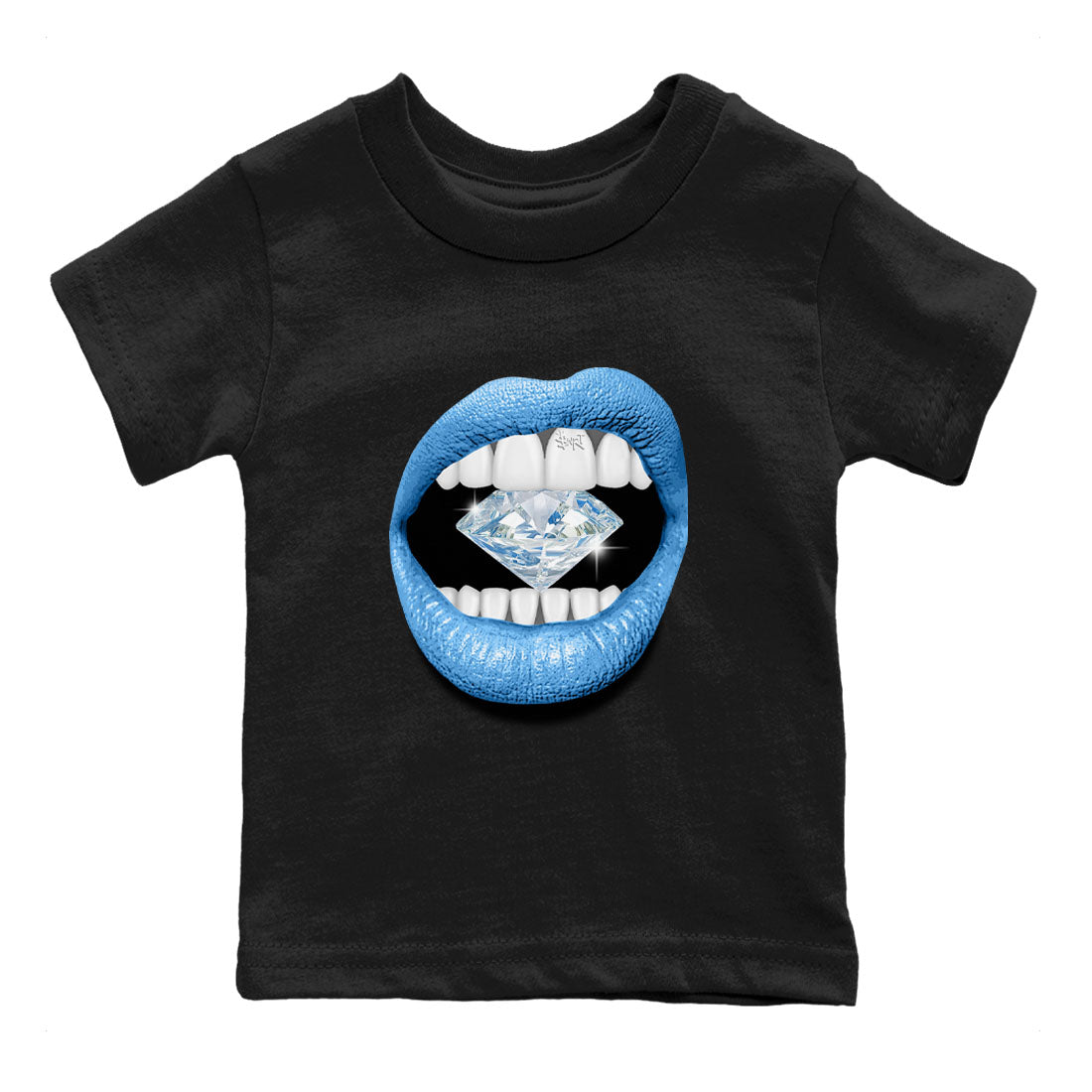 Air Jordan 1 Retro High OG UNC Toe Shirt to match Jordans Lips Diamond Sneaker Tees Air Jordan 1 High OG UNC Toe Tees Kids and Baby Tees Black 2
