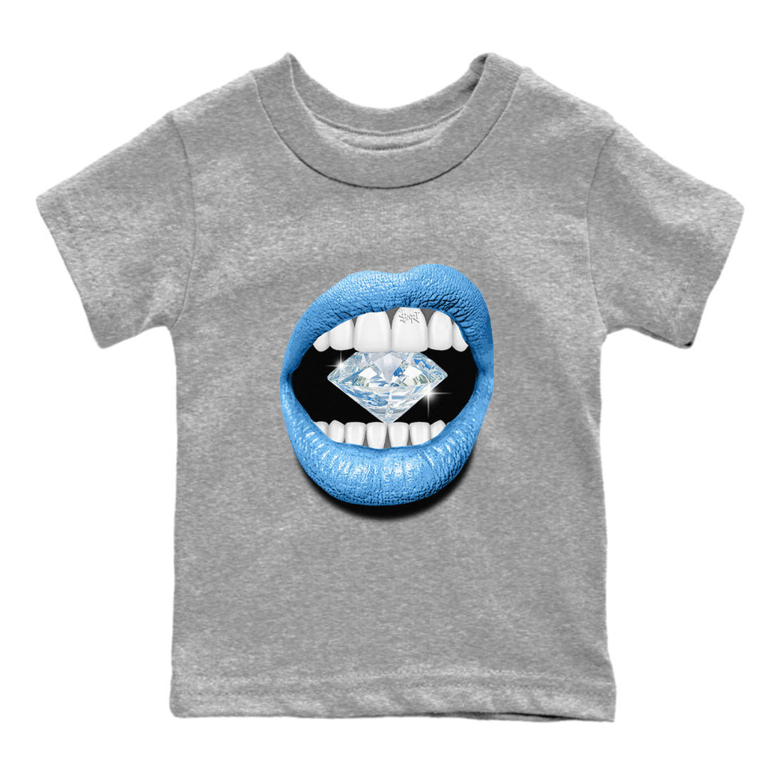 Air Jordan 1 Retro High OG UNC Toe Shirt to match Jordans Lips Diamond Sneaker Tees Air Jordan 1 High OG UNC Toe Tees Kids and Baby Tees Heather Grey 2