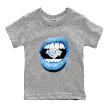 Air Jordan 1 Retro High OG UNC Toe Shirt to match Jordans Lips Diamond Sneaker Tees Air Jordan 1 High OG UNC Toe Tees Kids and Baby Tees Heather Grey 2