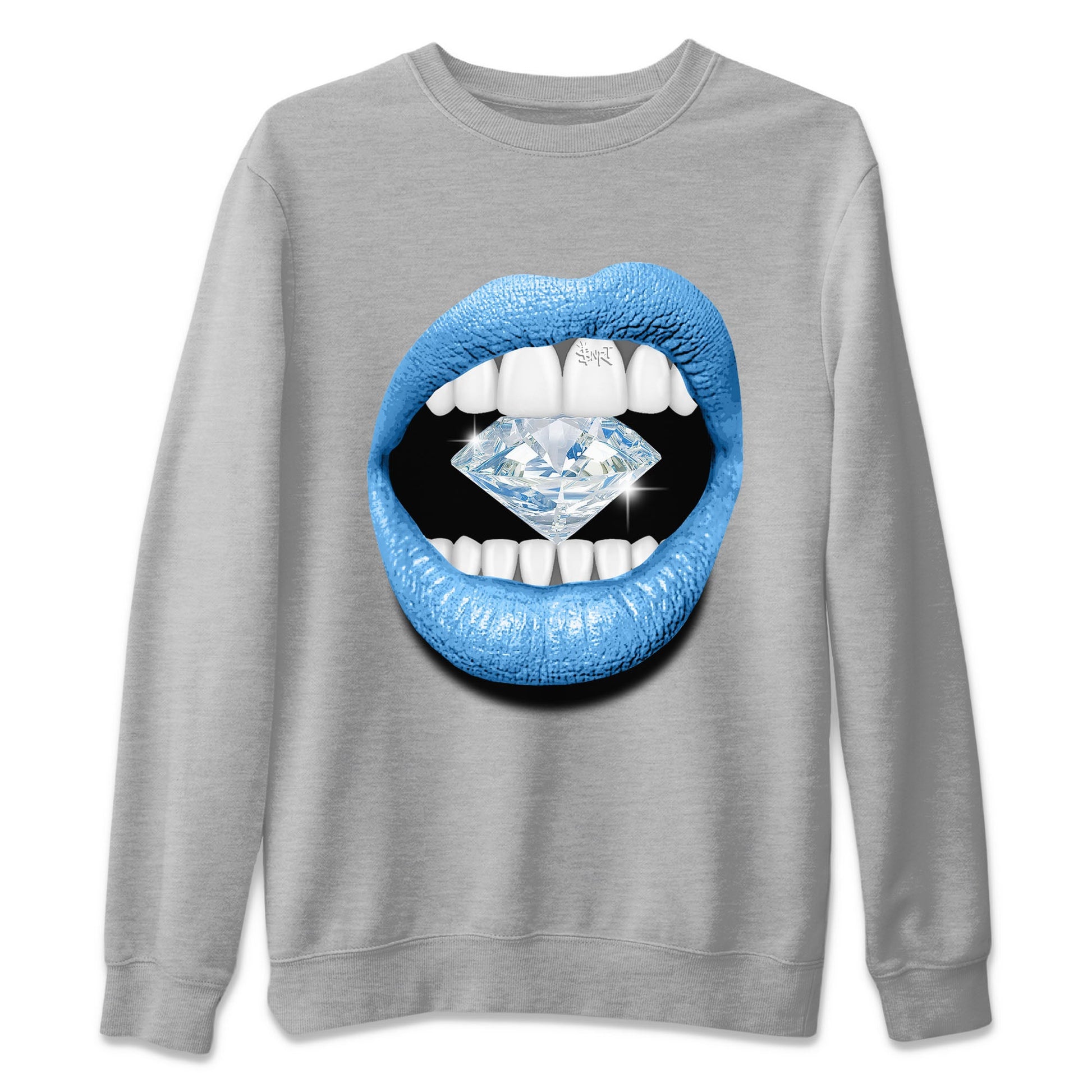 Air Jordan 1 Retro High OG UNC Toe Shirt to match Jordans Lips Diamond Sneaker Tees Air Jordan 1 High OG UNC Toe Tees Crew Neck T-Shirts Heather Grey 2