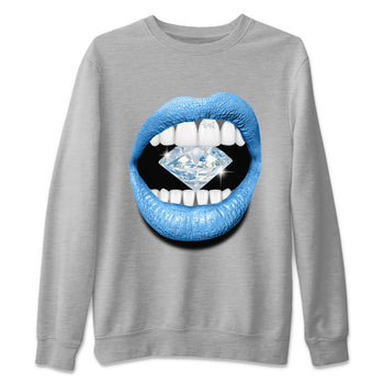 Air Jordan 1 Retro High OG UNC Toe Shirt to match Jordans Lips Diamond Sneaker Tees Air Jordan 1 High OG UNC Toe Tees Crew Neck T-Shirts Heather Grey 2