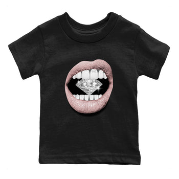 Air Jordan 1 Washed Pink Sneaker Match Tees Lips Diamond Sneaker Tees Air Jordan 1 High OG WMNS Washed Pink Tees Kids Shirts Black 2