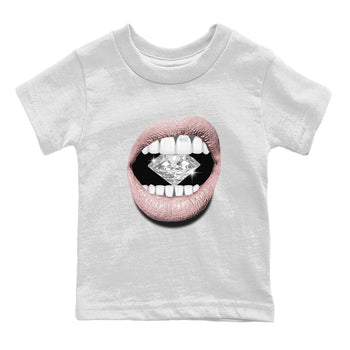 Air Jordan 1 Washed Pink Sneaker Match Tees Lips Diamond Sneaker Tees Air Jordan 1 High OG WMNS Washed Pink Tees Kids Shirts White 2
