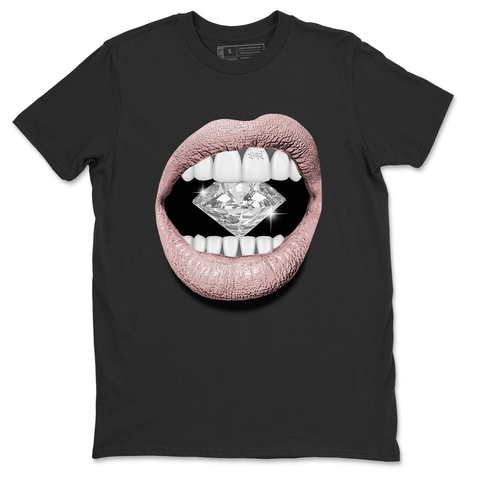 Air Jordan 1 Washed Pink Sneaker Match Tees Lips Diamond Sneaker Tees Air Jordan 1 High OG WMNS Washed Pink Tees Unisex Shirts Black 2