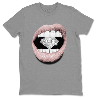 Air Jordan 1 Washed Pink Sneaker Match Tees Lips Diamond Sneaker Tees Air Jordan 1 High OG WMNS Washed Pink Tees Unisex Shirts Heather Grey 2