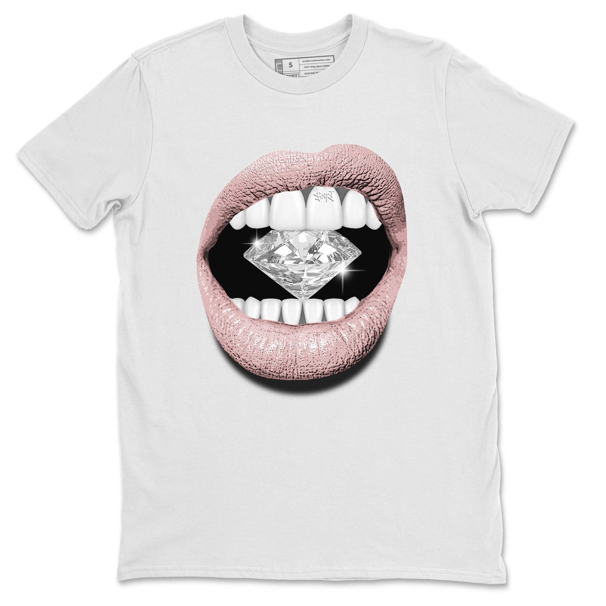 Air Jordan 1 Washed Pink Sneaker Match Tees Lips Diamond Sneaker Tees Air Jordan 1 High OG WMNS Washed Pink Tees Unisex Shirts White 2