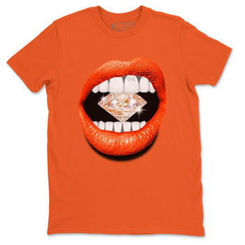 Air Jordan 12 Brilliant Orange Sneaker Match Tees Lips Diamond Sneaker Tees Air Jordan 12 WMNS Brilliant Orange Tees Unisex Shirts Old Gold 2
