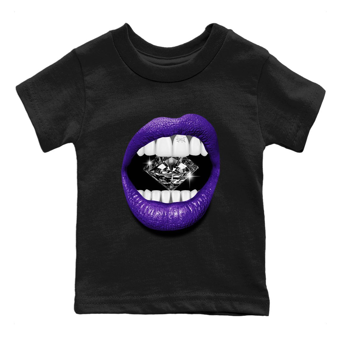 Air Jordan 12 Field Purple Sneaker Match Tees Lips Diamond Sneaker Tees Jordan Jordan 12 Lakers Sneaker Release Tees Kids Shirts Black 2
