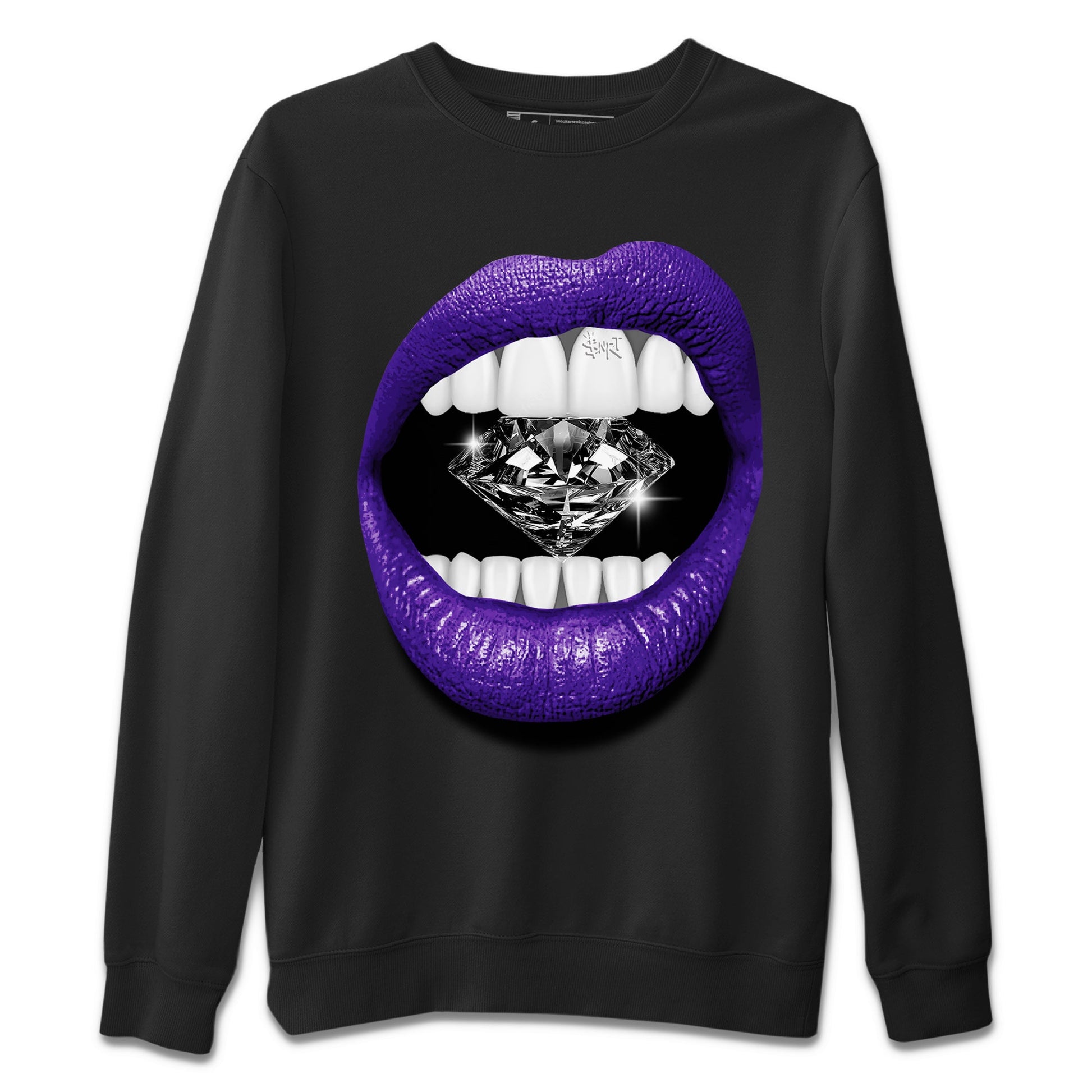 Air Jordan 12 Field Purple Sneaker Match Tees Lips Diamond Sneaker Tees Jordan Jordan 12 Lakers Sneaker Release Tees Unisex Shirts Black 2
