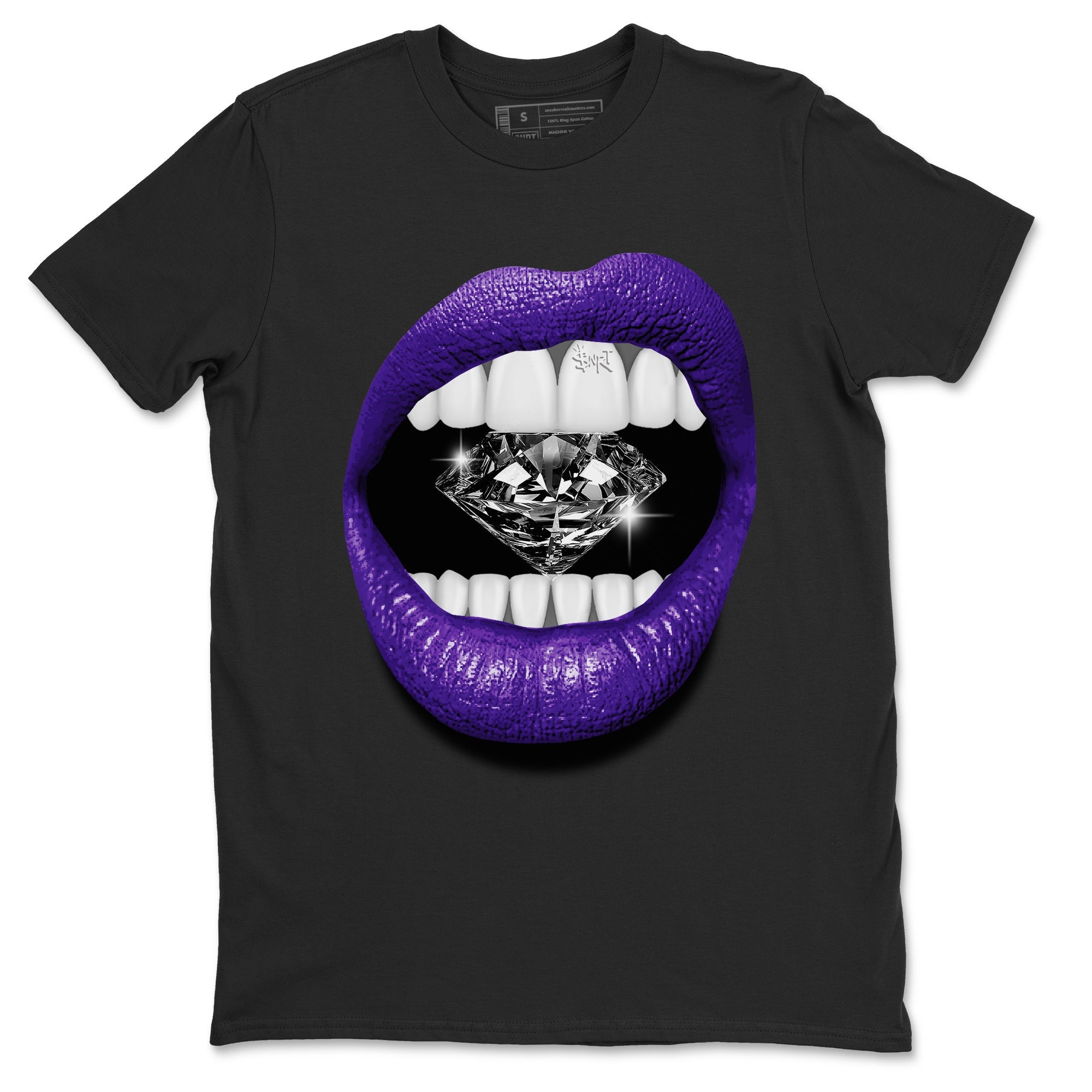 Air Jordan 12 Field Purple Sneaker Match Tees Lips Diamond Sneaker Tees Jordan Jordan 12 Lakers Sneaker Release Tees Unisex Shirts Black 2