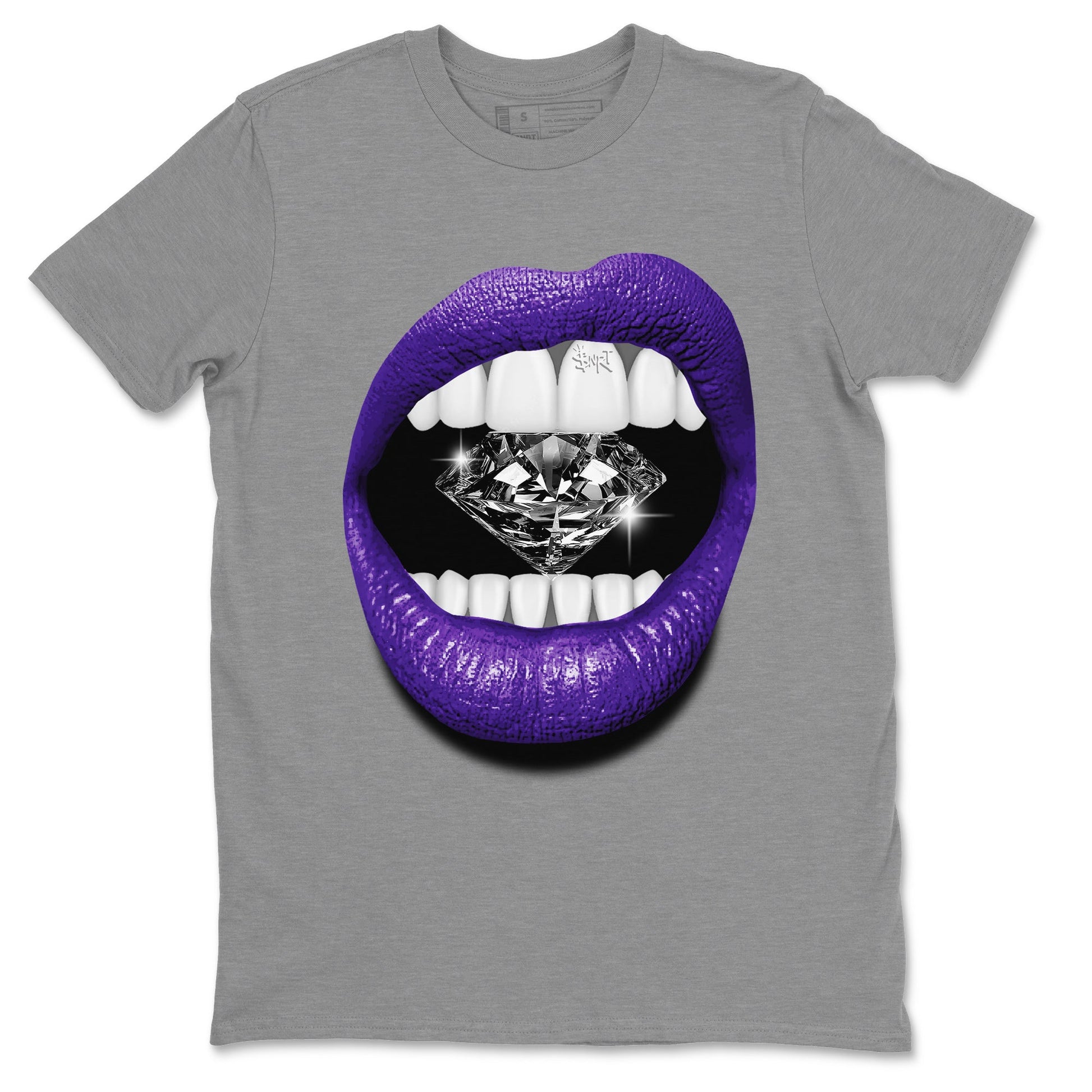 Air Jordan 12 Field Purple Sneaker Match Tees Lips Diamond Sneaker Tees Jordan Jordan 12 Lakers Sneaker Release Tees Unisex Shirts Heather Grey 2