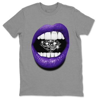 Air Jordan 12 Field Purple Sneaker Match Tees Lips Diamond Sneaker Tees Jordan Jordan 12 Lakers Sneaker Release Tees Unisex Shirts Heather Grey 2