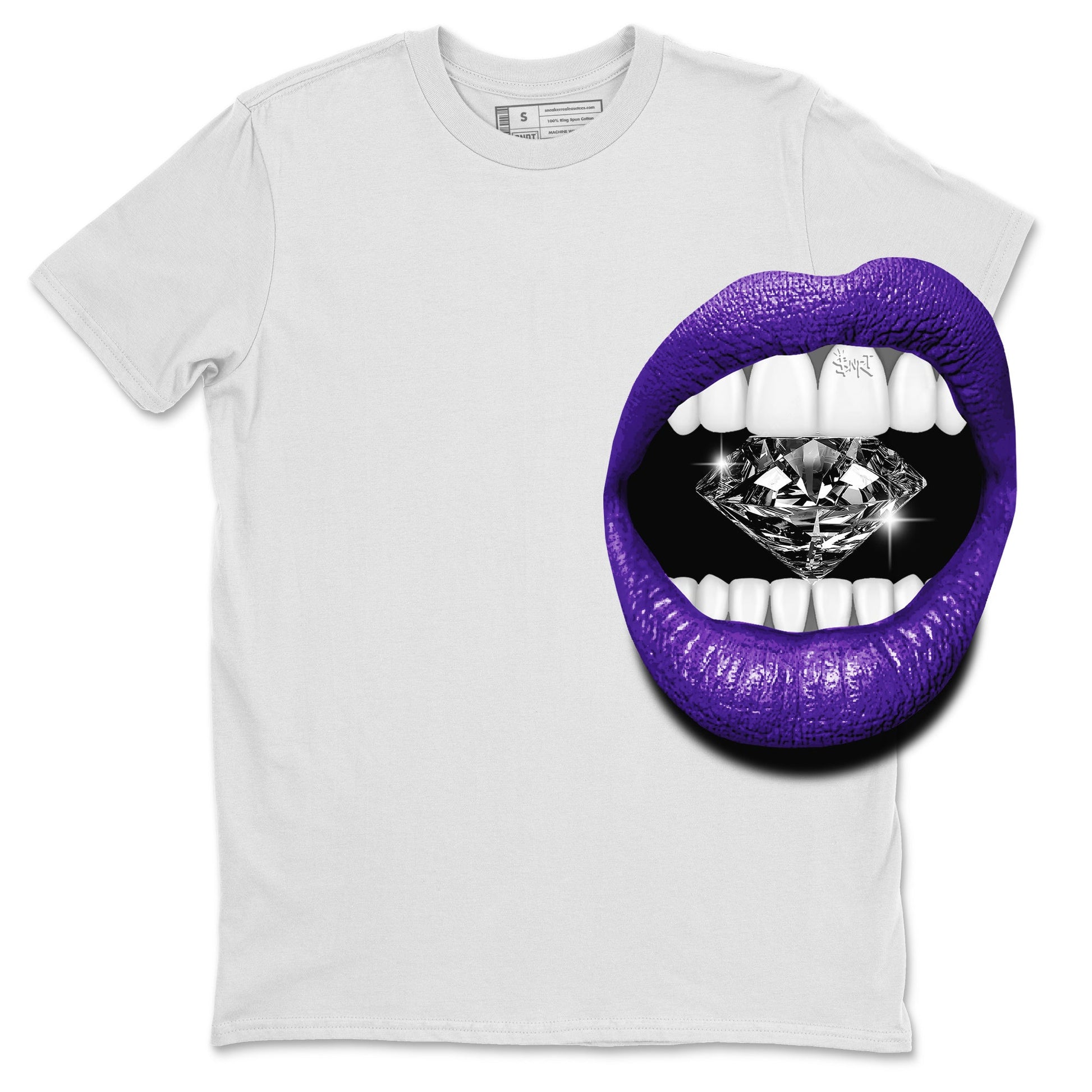 Air Jordan 12 Field Purple Sneaker Match Tees Lips Diamond Sneaker Tees Jordan Jordan 12 Lakers Sneaker Release Tees Unisex Shirts White 2