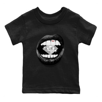 Air Jordan 13 Black Flint Sneaker Match Tees Lips Diamond Sneaker Tees Air Jordan 13 Retro Black Flint Tees Kids Shirts Black 2