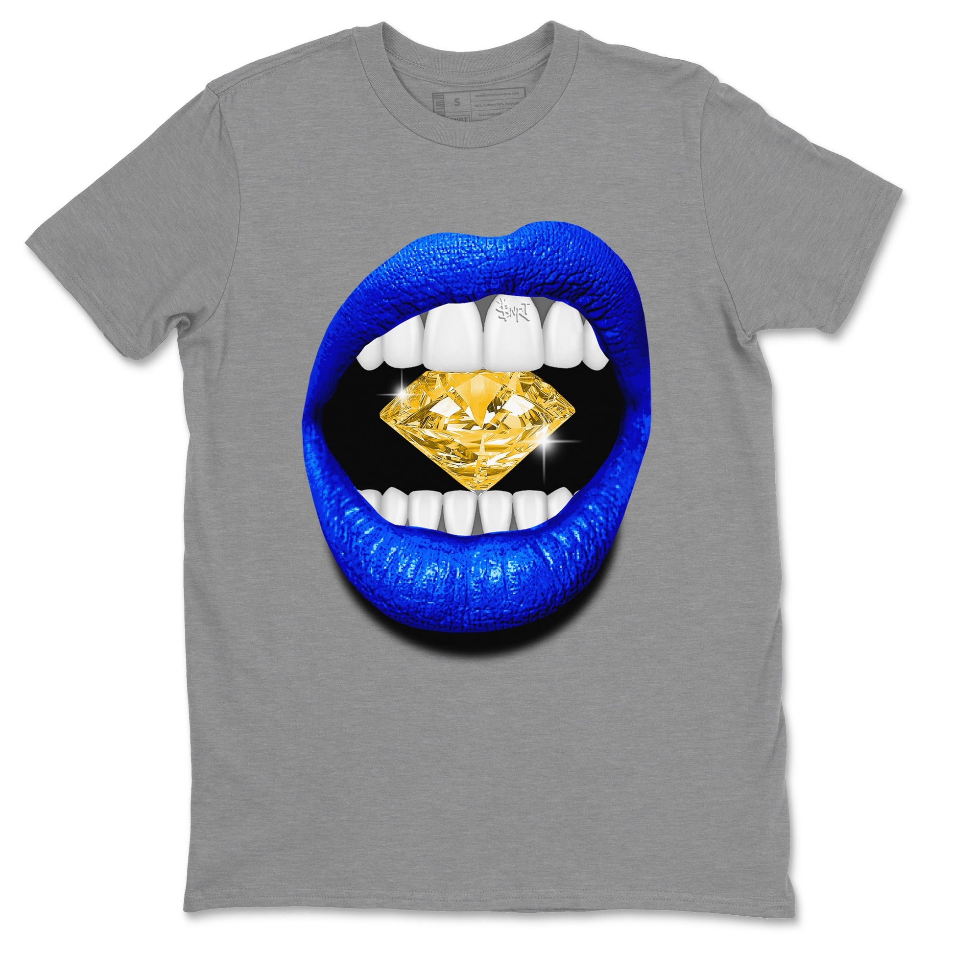 Air Jordan 14 Laney Sneaker Match Tees Lips Diamond Sneaker Tees Jordan 14 Laney Sneaker Release Tees Unisex Shirts Heather Grey 2