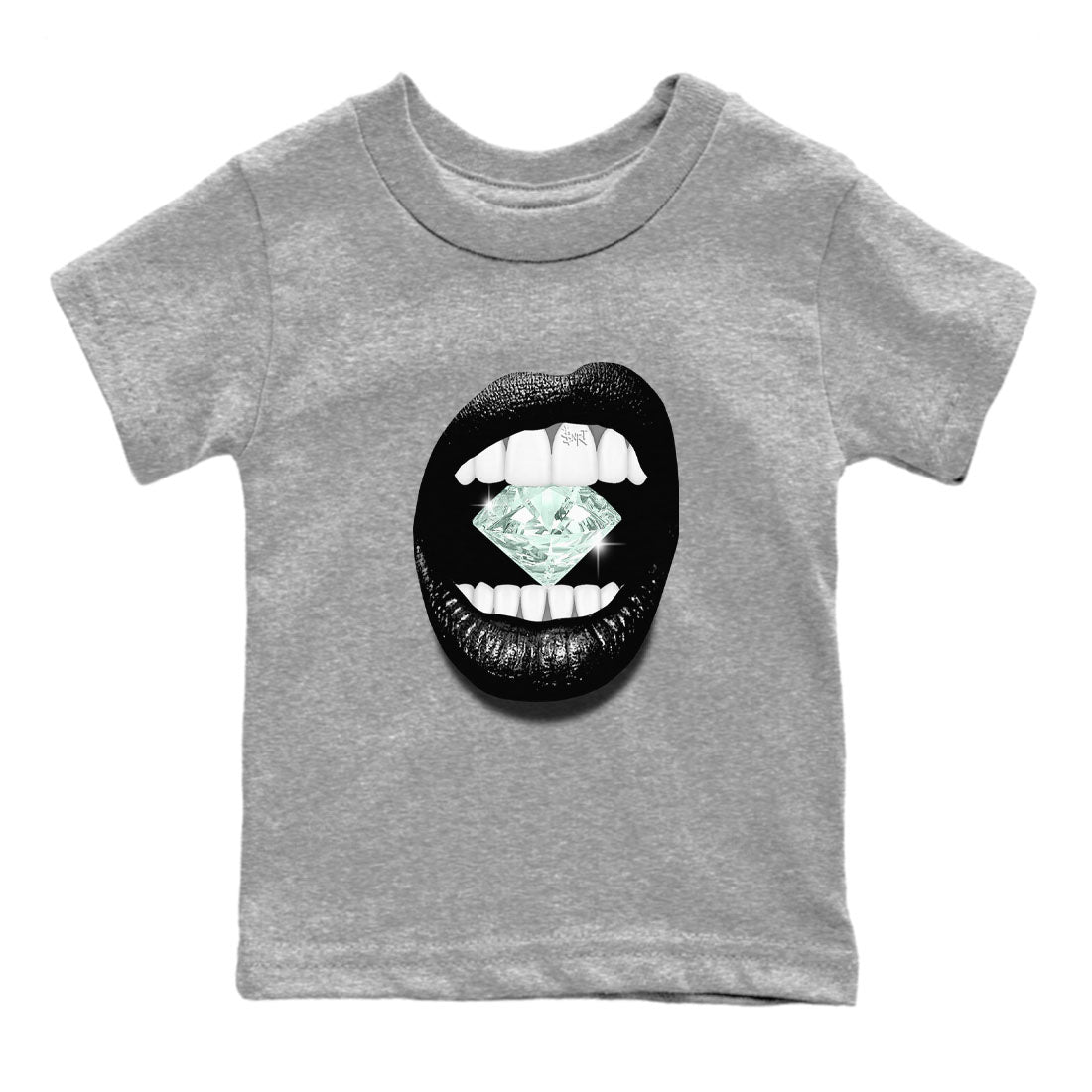3s Green Glow shirt to match jordans Lips Diamond sneaker tees Air Jordan 3 Green Glow SNRT sneaker release tees baby toddler Heather Grey 2 cotton Shirt