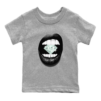 3s Green Glow shirt to match jordans Lips Diamond sneaker tees Air Jordan 3 Green Glow SNRT sneaker release tees baby toddler Heather Grey 2 cotton Shirt