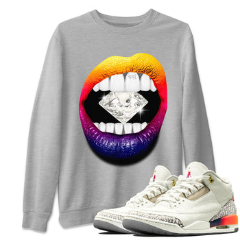 Air Jordan 3 X J Balvin shirt to match jordans Lips Diamond sneaker tees Air Jordan 3 X J Balvin SNRT Sneaker Release Tees LGBT Pride T-Shirt Unisex Heather Grey 1 T-Shirt