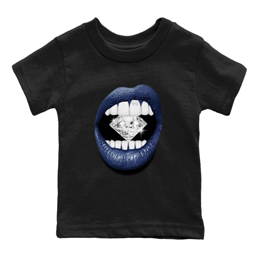 Air Jordan 3 Midnight Navy shirt to match jordans Lips Diamond sneaker tees 3s Midnight Navy SNRT Sneaker T Shirt  baby toddler Black 2 cotton Shirt