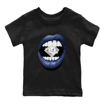 Air Jordan 3 Midnight Navy shirt to match jordans Lips Diamond sneaker tees 3s Midnight Navy SNRT Sneaker T Shirt  baby toddler Black 2 cotton Shirt