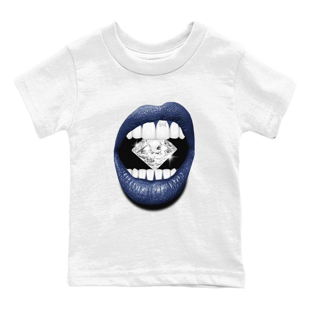 Air Jordan 3 Midnight Navy shirt to match jordans Lips Diamond sneaker tees 3s Midnight Navy SNRT Sneaker T Shirt  baby toddler White 2 cotton Shirt