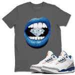 Air Jordan 3 Wizards Lips Diamond Crew Neck Sneaker Tees Air Jordan 3 Wizards Sneaker T-Shirts Washing and Care Tip
