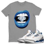 Air Jordan 3 Wizards Lips Diamond Crew Neck Sneaker Tees Air Jordan 3 Wizards Sneaker T-Shirts Size Chart