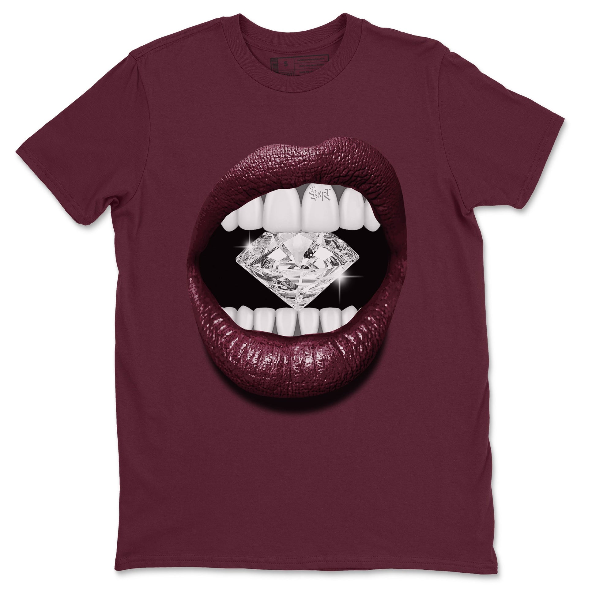 Air Jordan 5 Burgundy Sneaker Match Tees Lips Diamond Sneaker Tees Jordan 5 Burgundy Sneaker Release Tees Matching Outfits Unisex Shirts Maroon 2