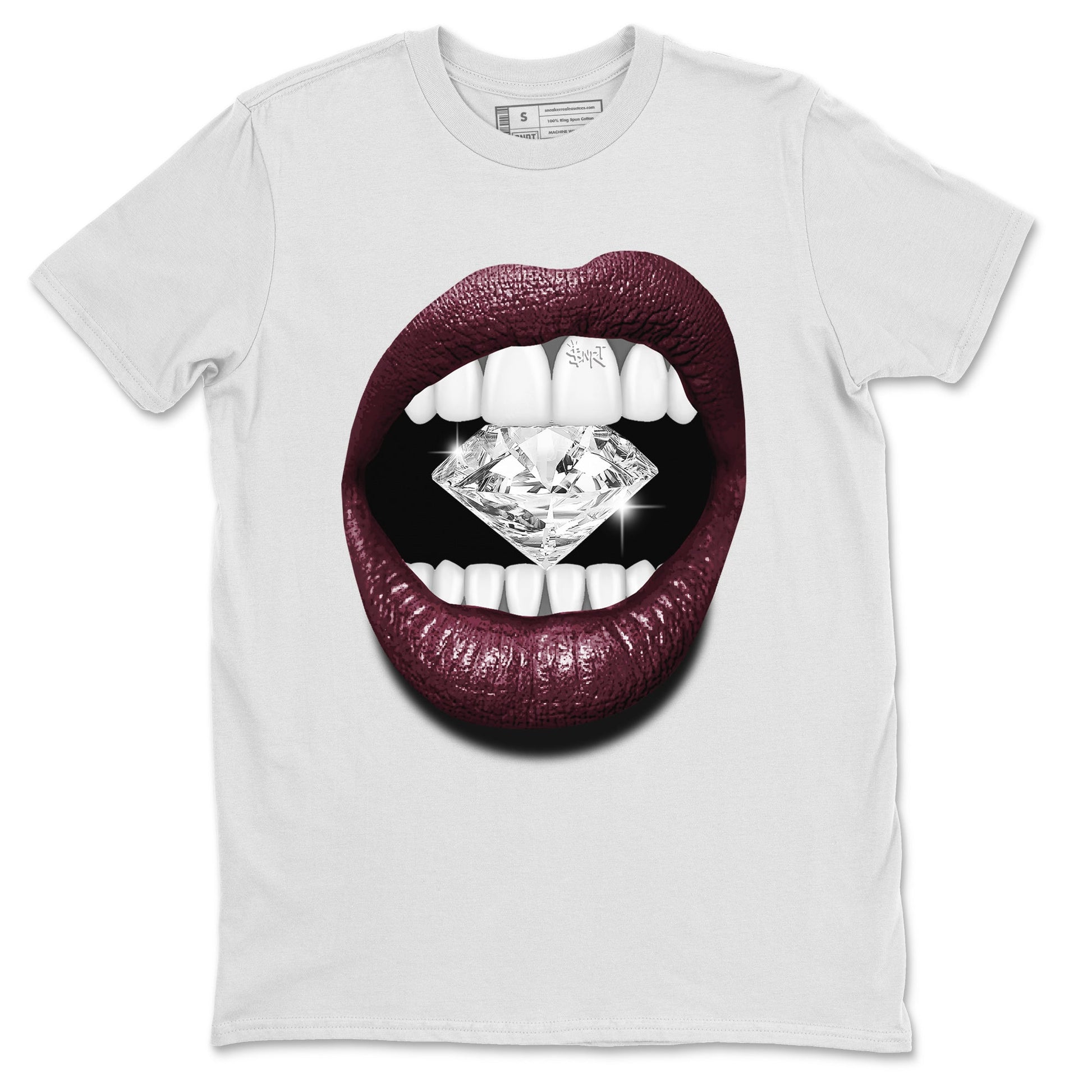 Air Jordan 5 Burgundy Sneaker Match Tees Lips Diamond Sneaker Tees Jordan 5 Burgundy Sneaker Release Tees Matching Outfits Unisex Shirts White 2