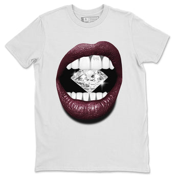 Air Jordan 5 Burgundy Sneaker Match Tees Lips Diamond Sneaker Tees Jordan 5 Burgundy Sneaker Release Tees Matching Outfits Unisex Shirts White 2