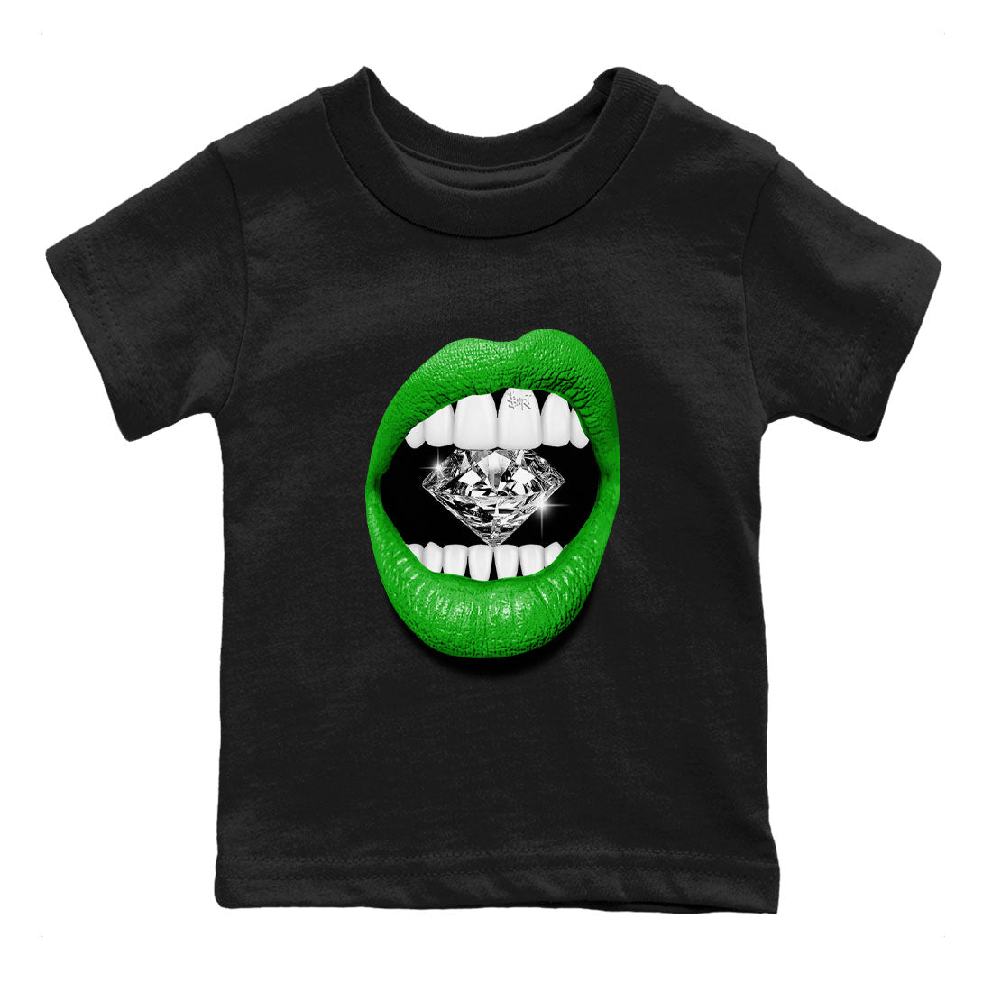 Air Jordan 5 Lucky Green Shirt To Match Jordans Lips Diamond Streetwear Fashion 5s Lucky Green SNRT sneaker release tees baby toddler Black 2 cotton Shirt