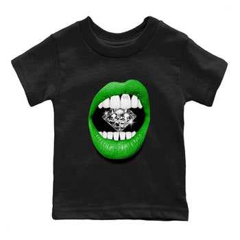 Air Jordan 5 Lucky Green Shirt To Match Jordans Lips Diamond Streetwear Fashion 5s Lucky Green SNRT sneaker release tees baby toddler Black 2 cotton Shirt