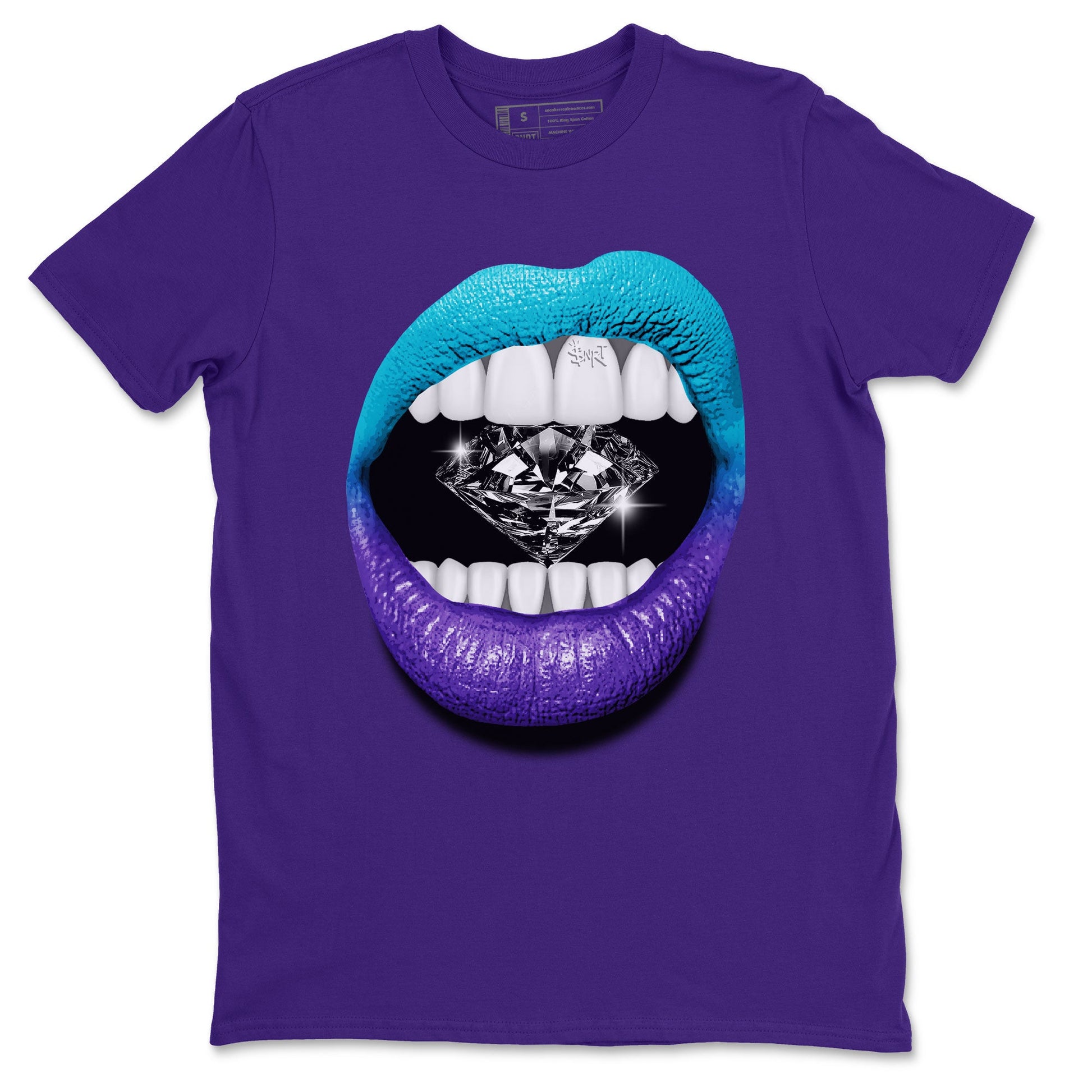 6s Aqua Sneaker Match Tees Lips Diamond Sneaker Tees Air Jordan 6 Aqua SNRT Sneaker Release Tees Unisex Shirts Purple 2
