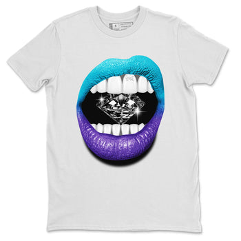 6s Aqua Sneaker Match Tees Lips Diamond Sneaker Tees Air Jordan 6 Aqua SNRT Sneaker Release Tees Unisex Shirts White 2