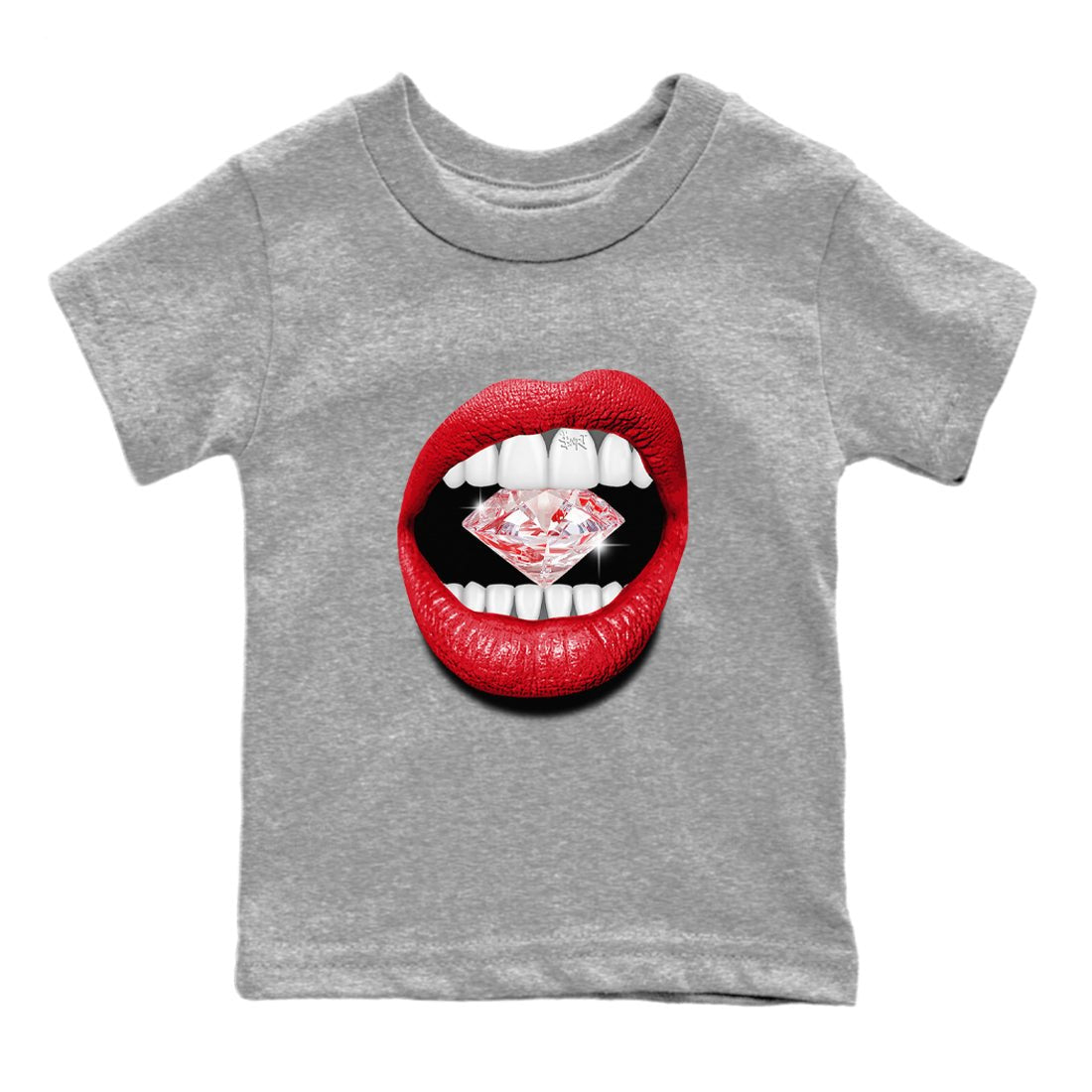 Air Jordan 6 Toro Bravo Sneaker Match Tees Lips Diamond Sneaker Tees Air Jordan 6 Toro Tees Kids Shirts Heather Grey 2