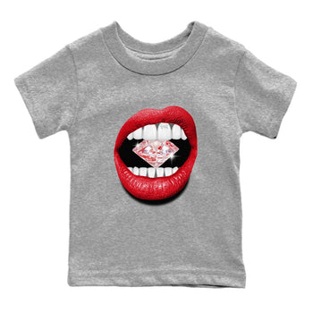 Air Jordan 6 Toro Bravo Sneaker Match Tees Lips Diamond Sneaker Tees Air Jordan 6 Toro Tees Kids Shirts Heather Grey 2