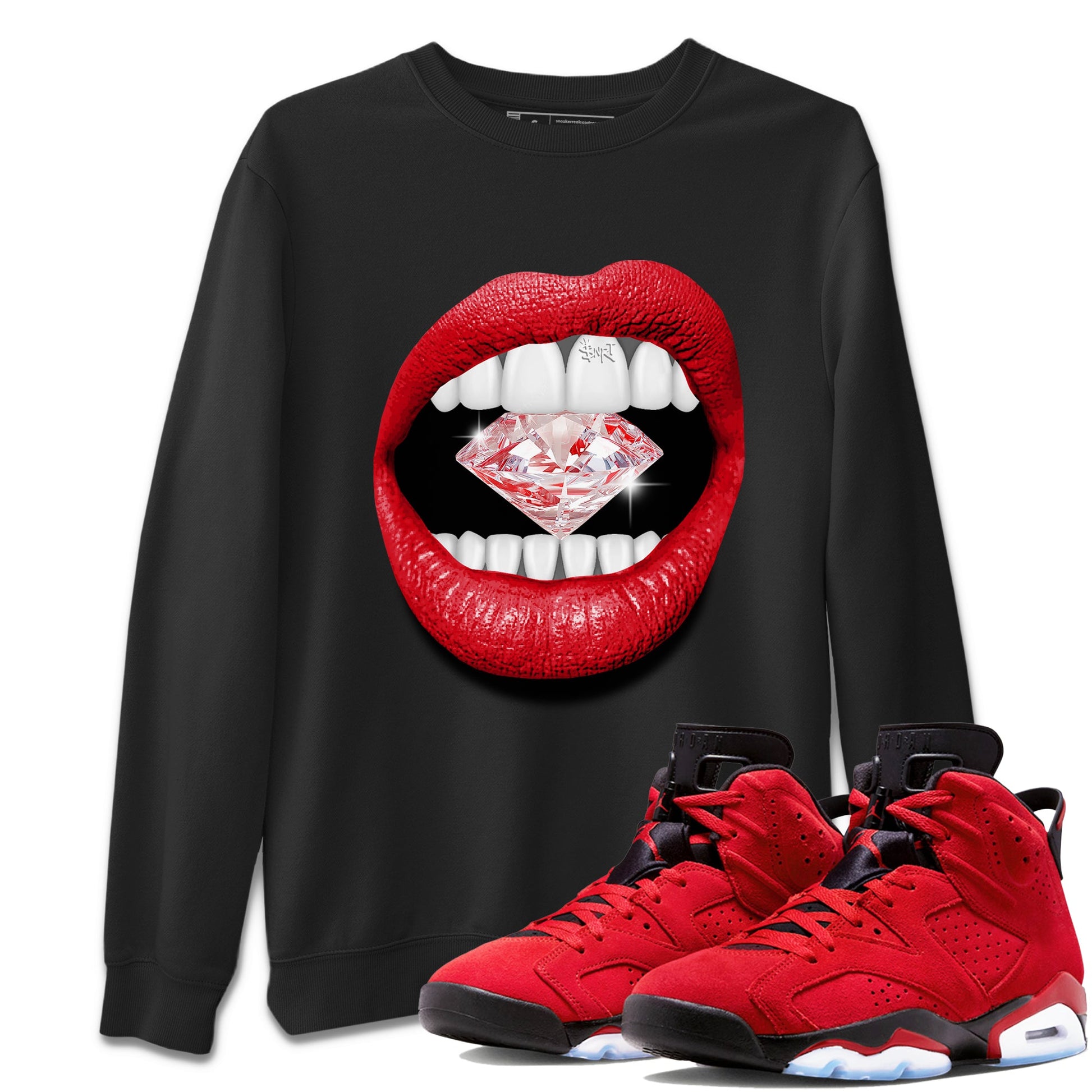 Air Jordan 6 Toro Bravo Sneaker Match Tees Lips Diamond Sneaker Tees Air Jordan 6 Toro Tees Unisex Shirts Black 1