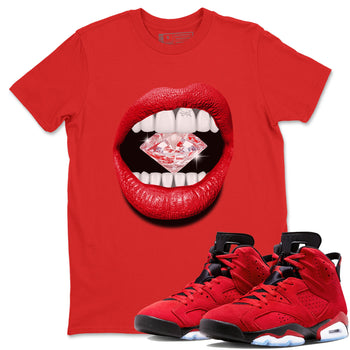 Air Jordan 6 Toro Bravo Sneaker Match Tees Lips Diamond Sneaker Tees Air Jordan 6 Toro Tees Unisex Shirts Red 1