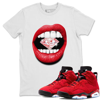 Air Jordan 6 Toro Bravo Sneaker Match Tees Lips Diamond Sneaker Tees Air Jordan 6 Toro Tees Unisex Shirts White 1